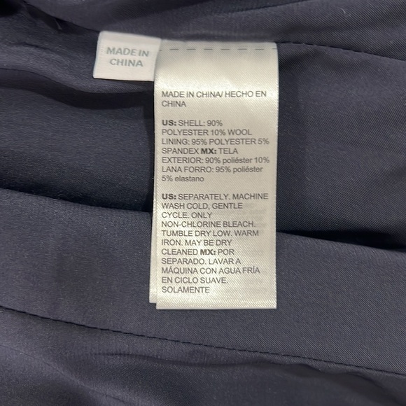 Chico’s Blue Tweed Jacket Open Front W/ Silver Buttons Size 8 Medium NWT - Picture 10 of 11